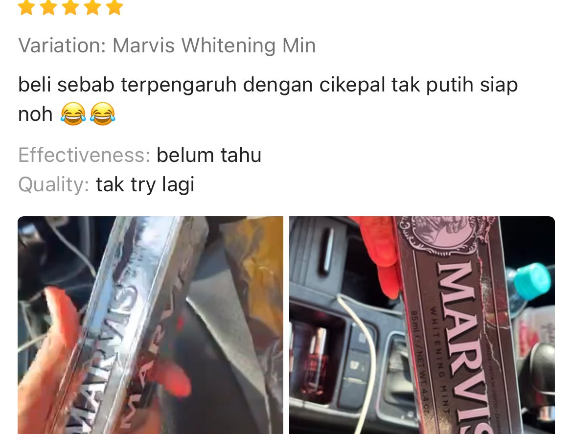 iweenshares's tweet photo. The specific toothpaste 👇🏻
(Yg whitening mint tau)

Yang ni : https://t.co/z1nXZtcpAw

Kenapa review cakap terpengaruh cik epal? Dia pun pakai yang ni ke? 

Sebab gigi dia mmg cantik putih😌 https://t.co/9K4yLWMvtz