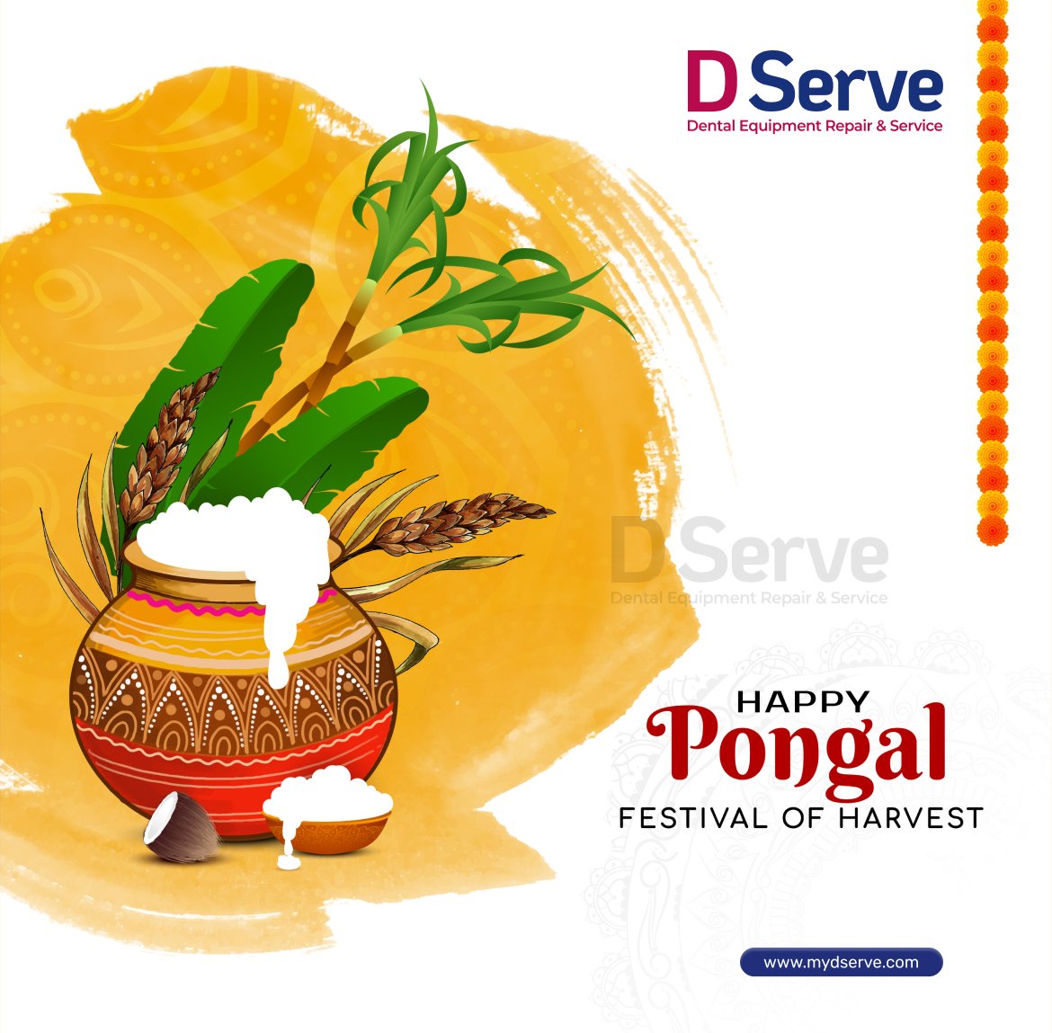 Happy Pongal to everyone! 
Wishing you joy, good health, and prosperity this festive season. 🌾☀️
#HappyPongal #HarvestFestival #JoyAndProsperity #DserveDental #DentalEquipmentRepairIndia #TopDentalRepair #BestServiceCenterIndia #Dserve #DentalClinic #Dentist