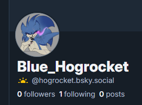 Blue_hogrocket's tweet photo. Migrating to 🦋! For those who want to see more of my work or short snippets of my fics (I swear I'm trying to be better about posting 😭) come say hello! https://t.co/KnNWJOhsAd