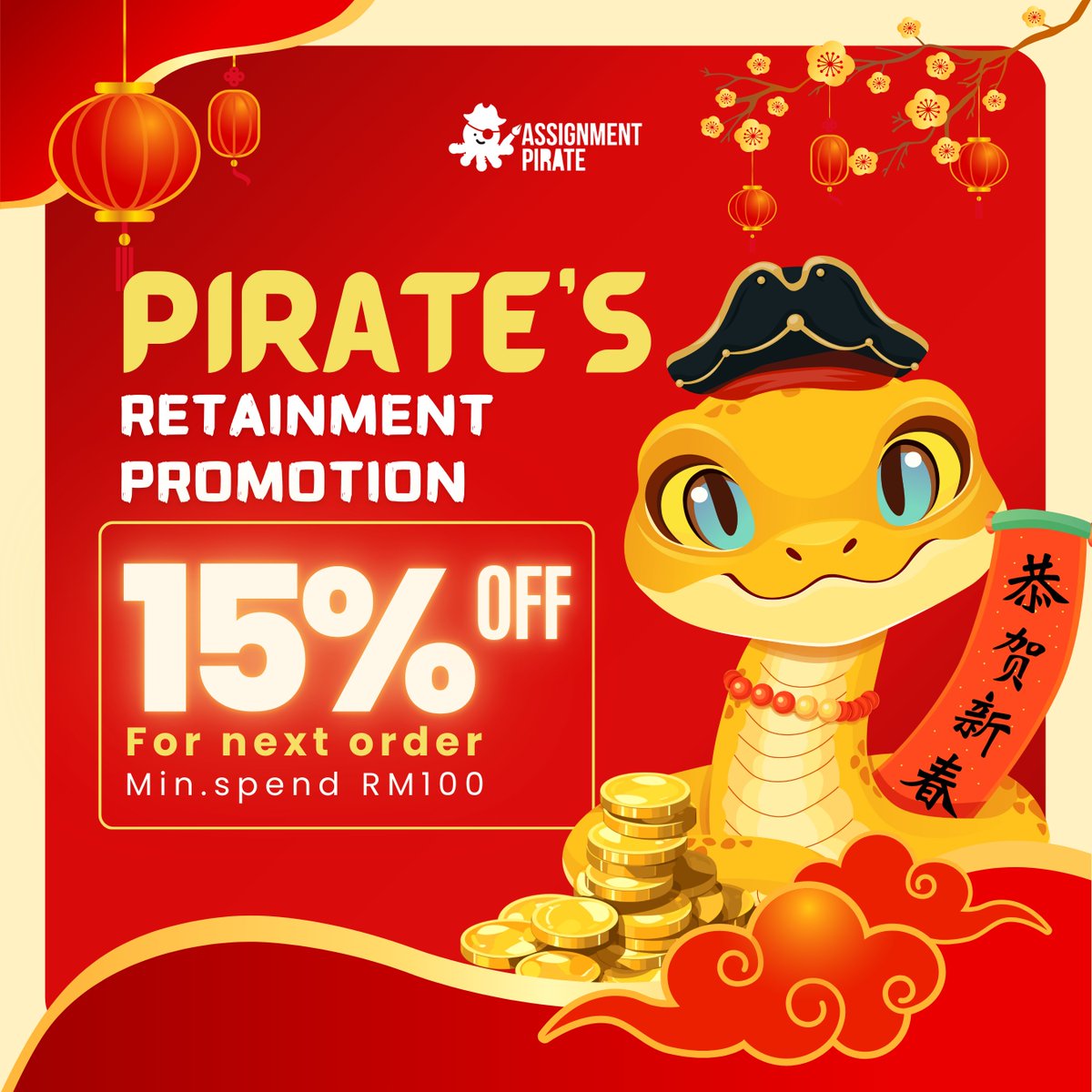 MalaysiaPirate's tweet image. The best CNY gift? 🎁 Academic success at a price you’ll love!
🌟 Get 15% OFF your next order (min. RM100)!
📚 Save now, stress less later.
⏳ Offer ends soon – don’t wait!
📲 Click the link in bio to get started!
#AssignmentPirate #AssignmentHelper #CNYPromo