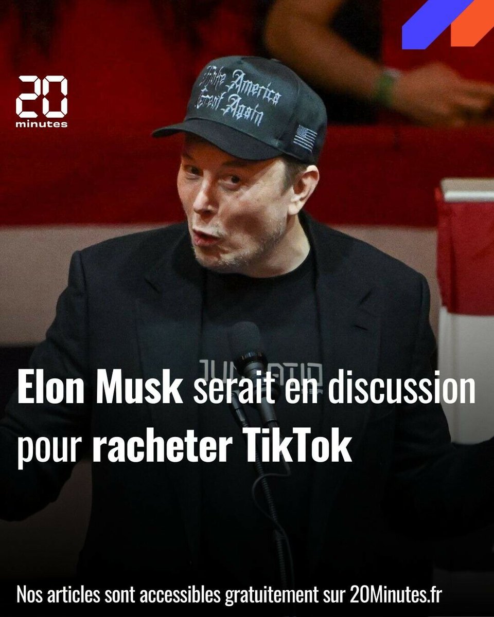 C'est une question de jours avant qu'il ne mette la main dessus...
➡️ 20min.fr/I1c

#ElonMusk #TikTok #Chine #ByteDance