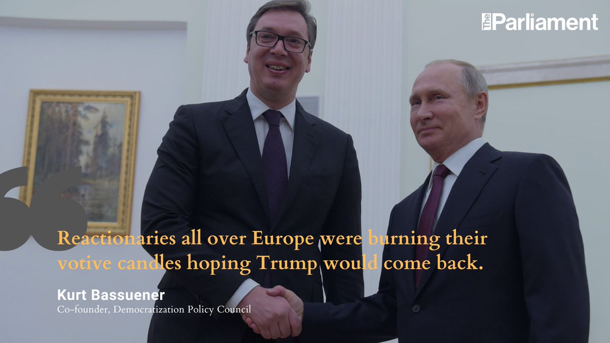 The Parliament Magazine (@parlimag) on Twitter photo .<a href="/realDonaldTrump/">Donald J. Trump</a>'s return to the White House is energising nationalist movements across Europe, says <a href="/DPC_global/">Democratization Policy Council</a>'s <a href="/KurtBassuener/">Kurt Bassuener 🌻</a>. And that could spell trouble for the <a href="/EU_Commission/">European Commission</a>'s enlargement agenda.
bit.ly/3DTpwnd .<a href="/realDonaldTrump/">Donald J. Trump</a>'s return to the White House is energising nationalist movements across Europe, says <a href="/DPC_global/">Democratization Policy Council</a>'s <a href="/KurtBassuener/">Kurt Bassuener 🌻</a>. And that could spell trouble for the <a href="/EU_Commission/">European Commission</a>'s enlargement agenda.
bit.ly/3DTpwnd