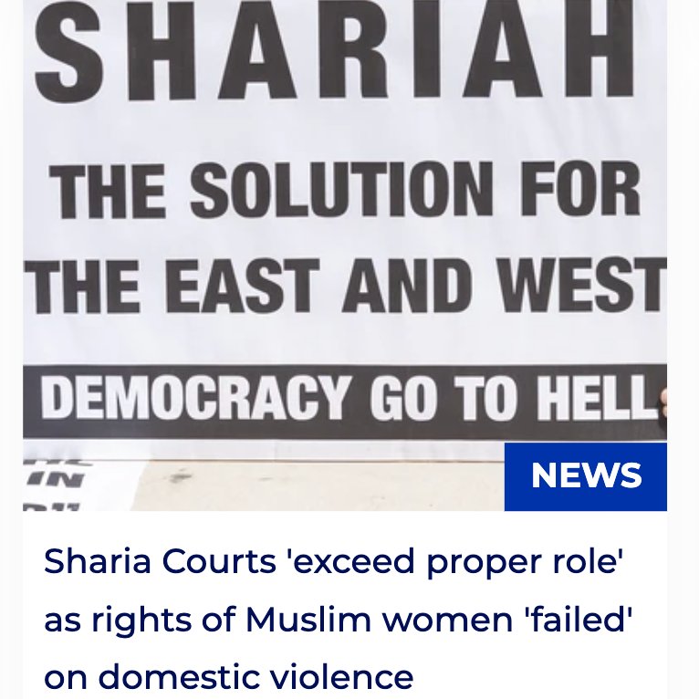 RupertLowe10's tweet photo. Shariah courts operating in the UK should be shut down. If you want to live in our country, you live by our laws.

Don't like it? Leave. https://t.co/XGMUbaPXtD