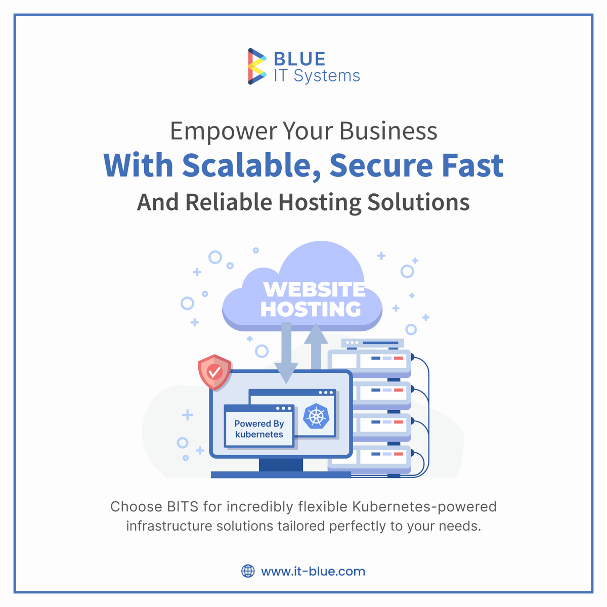 BlueITSystems's tweet photo. Secure your business's future with Blue IT Systems' advanced infrastructure hosting services. Powered by Kubernetes, our solutions ensure seamless scalability and robust data security. 
#BlueITSystems #Hosting #Kubernetes #DataSecurity #CloudSolutions #MicrosoftAzure #Business https://t.co/Qu52QPElmo