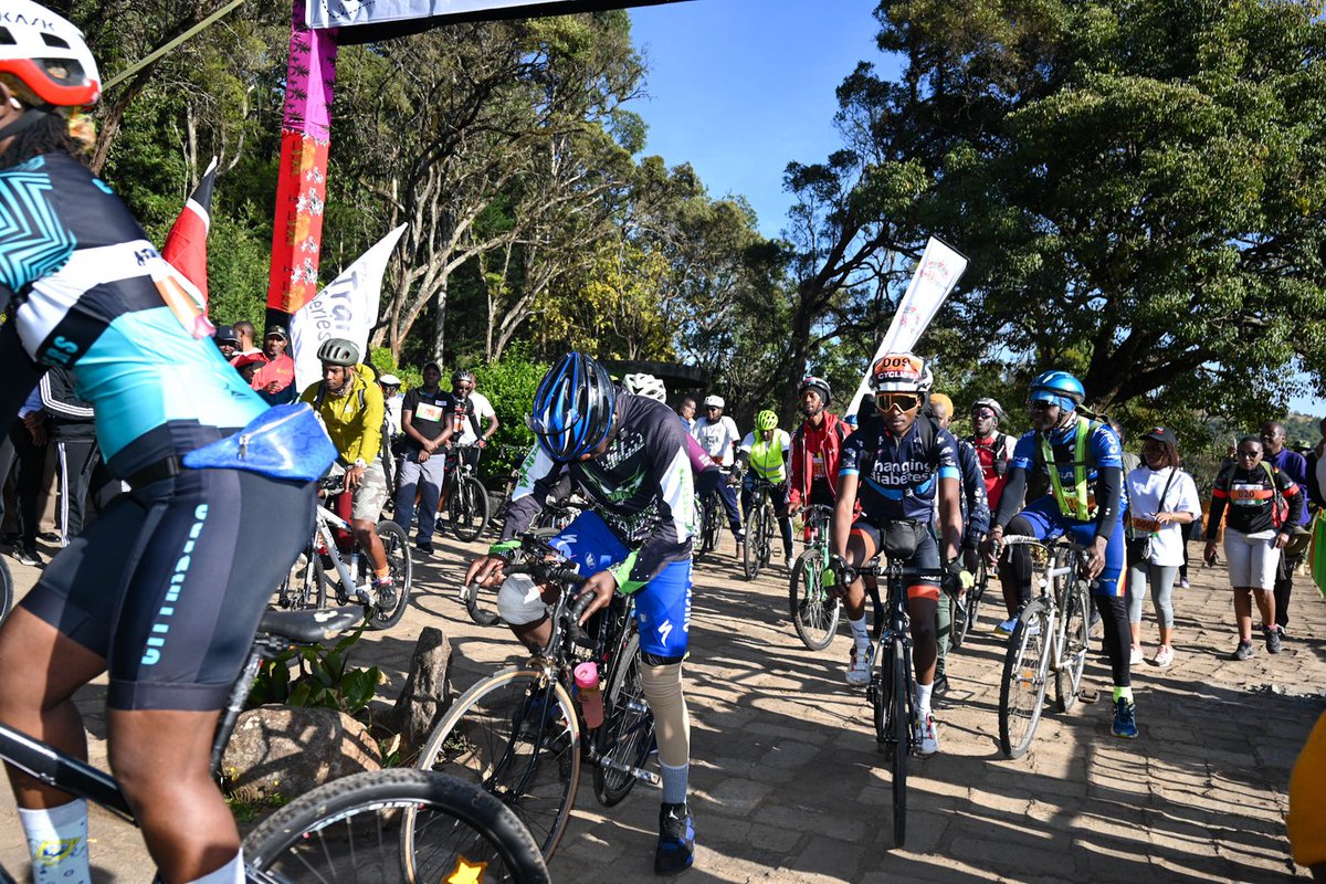 rebecca_miano's tweet photo. Our resolve to diversify tourism products is, no doubt, firmly on course. 

This morning, with the Head of Public Service @koske_felix , we flagged off a fusion of tourism offerings combining cultural shows, sports, wellness and a variety of other attractions.

This  maiden Heritage Trails & Barngetuny Mountain Run that has kicked off in Nayahururu will course through Laikipia County with hikers, bikers and a host of fans gearing to transverse 5 counties in the next five days. 

This awesome experience will eventually be rolled out elsewhere across the country .
@magicalkenya