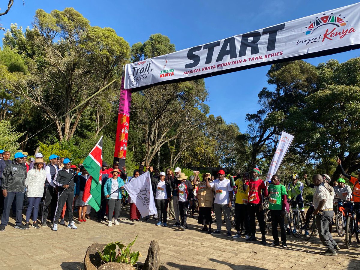 rebecca_miano's tweet photo. Our resolve to diversify tourism products is, no doubt, firmly on course. 

This morning, with the Head of Public Service @koske_felix , we flagged off a fusion of tourism offerings combining cultural shows, sports, wellness and a variety of other attractions.

This  maiden Heritage Trails & Barngetuny Mountain Run that has kicked off in Nayahururu will course through Laikipia County with hikers, bikers and a host of fans gearing to transverse 5 counties in the next five days. 

This awesome experience will eventually be rolled out elsewhere across the country .
@magicalkenya