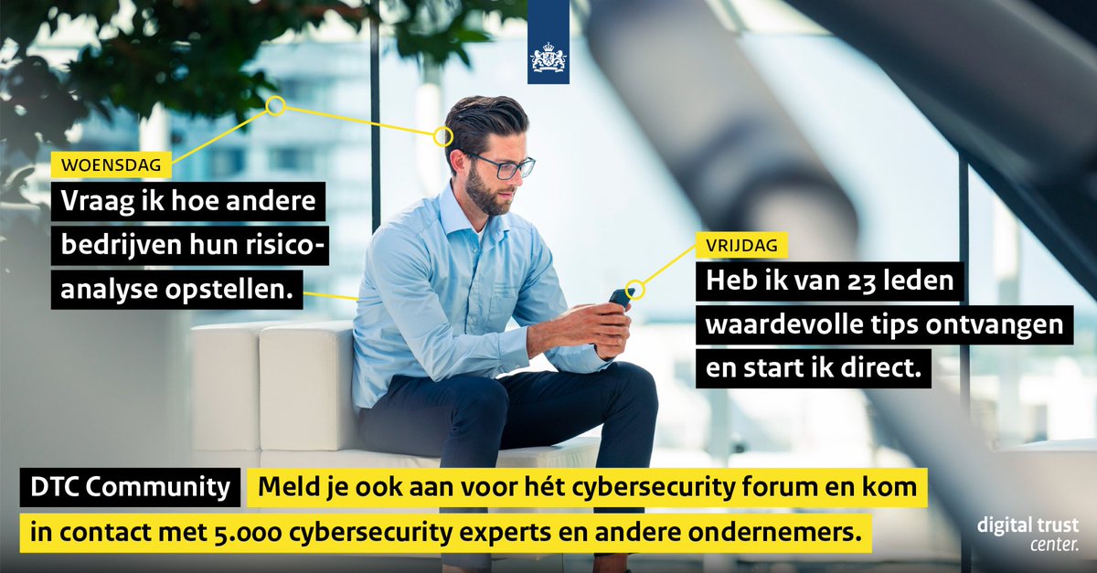 Op de hoogte blijven van cybersecuritynieuws? 

In de vertrouwde, online DTC Community kun je kennis, informatie en ervaring rondom cyberveiligheid delen met ruim 5.000 cyberexperts, IT-professionals en ondernemers. 
 
Meld je aan ⤵️
 
digitaltrustcommunity.nl