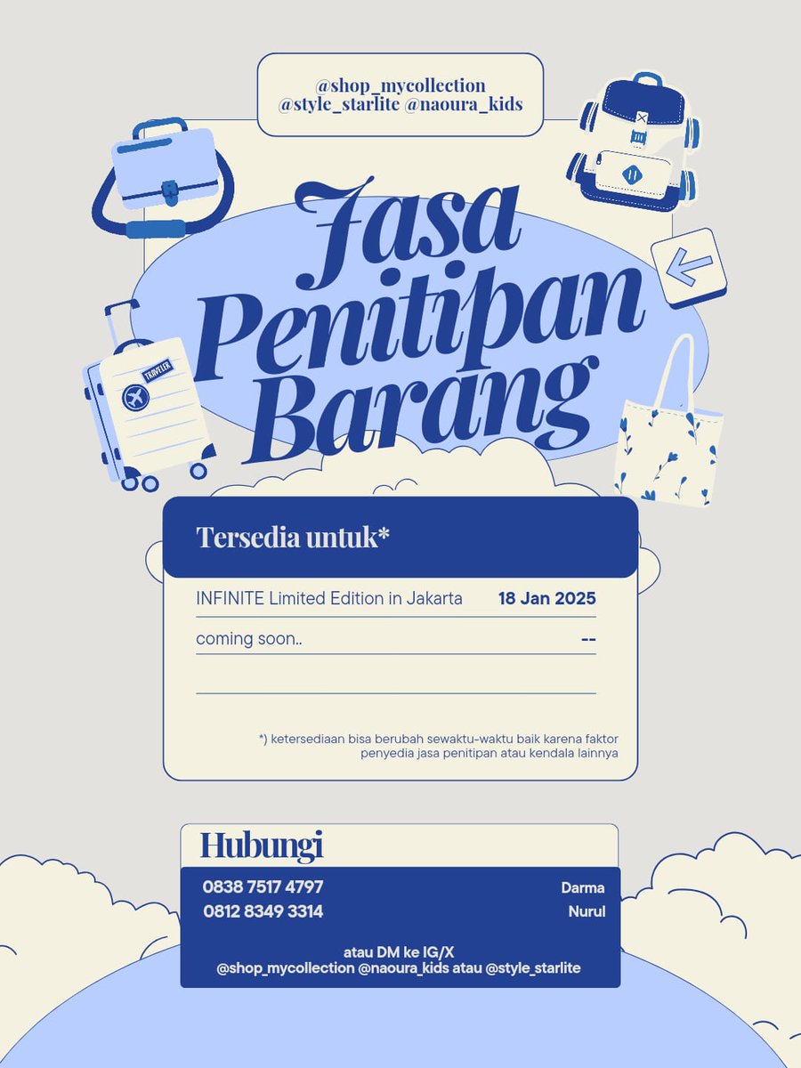 naoura_kids's tweet photo. Hai Inspirit!

Kita bakal buka Jastip Barang buat Infinite 15th Anniversary Concert : Limited Edition In Jakarta

Buat kalian yg bingung mau nitip barang, mau tanya2 &amp; info lebih lanjut, bisa chat/DM ya.
#Infinite #Infiniteconcert #wts #wtb #titip #jastip  #konser #inspirit https://t.co/Hv8UqrtRuv