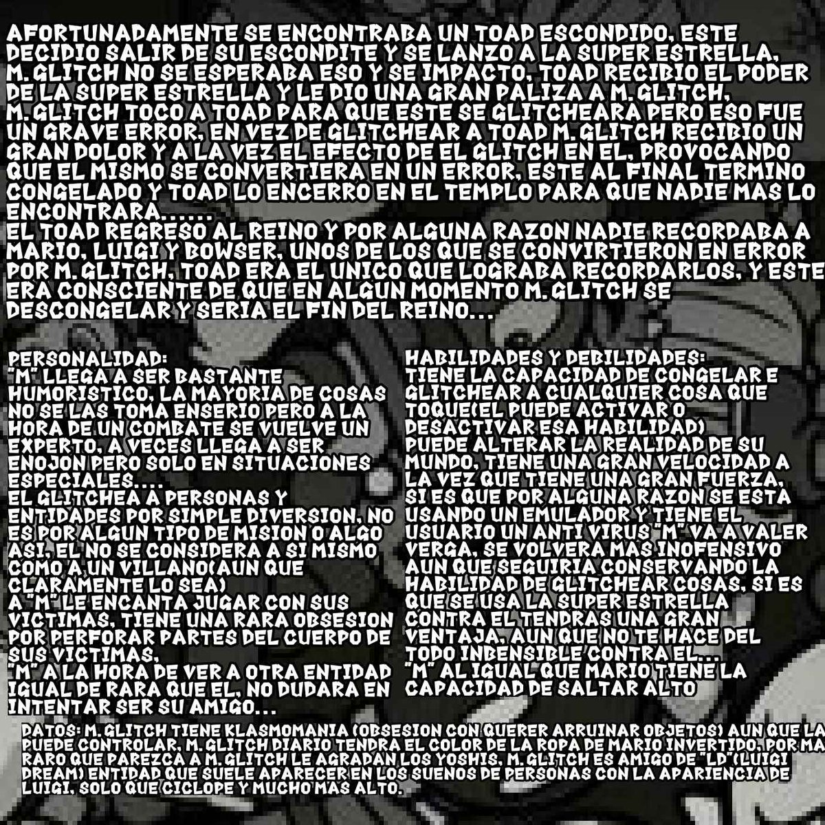 FNFreOfficial's tweet photo. M.glitch's lore
exe created by: @El_Diex15
(the lore is in Spanish) https://t.co/2E00y0lf6I