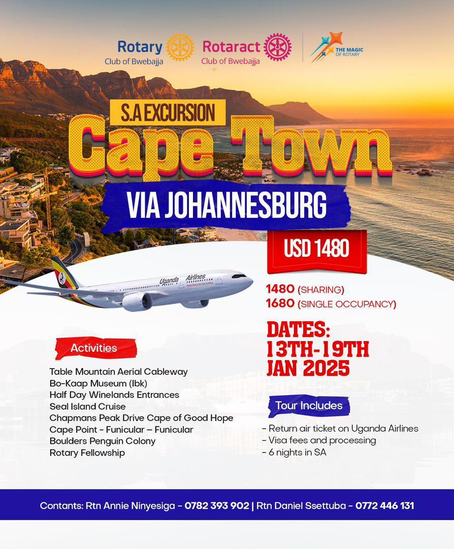 RcBwebajja's tweet photo. Adventure begins! βοΈ Team 1 safely in Cape Town for our 7-day South African Excursion. πΏπ¦ Ready for an unforgettable experience!
#Excursion2025 #WeAreBwebajja https://t.co/ikPfWaAQVe