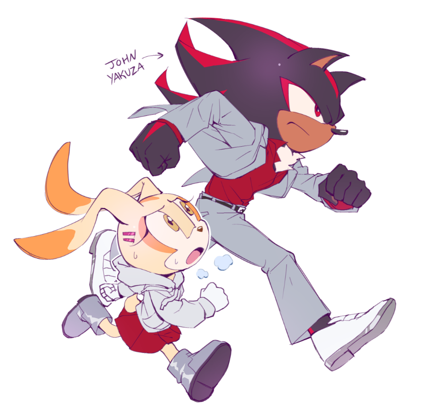 lukremium's tweet photo. more yakuza crossover doodles!! (1/2) #ShadowTheHedgehog #CreamTheRabbit https://t.co/TSNTYcXZVJ