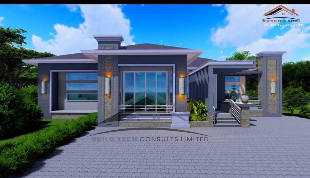 lilporky6's tweet photo. Looking for a home that's perfect for hosting guests? This 3-bedroom design with a cafeteria is the ideal choice. Reach out for such designs  +256708174516,+256761153313. https://t.co/l4KejzZ5Ca
