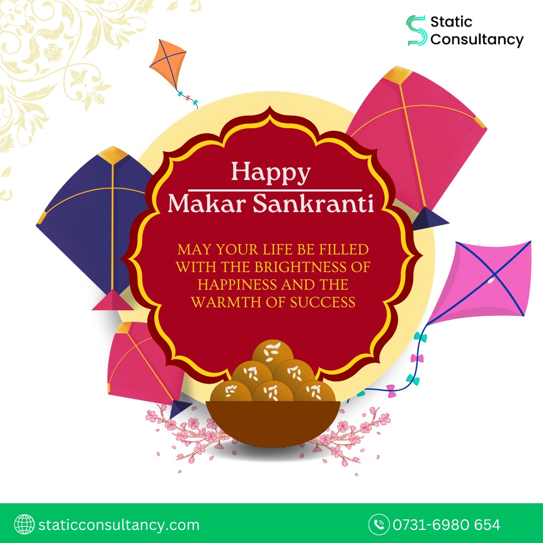 staticcoders's tweet photo. Celebrate the festival of joy, prosperity, and success! 🌞✨
Wishing you a Happy Makar Sankranti filled with happiness, brightness, and warmth. 🪁🍬"

#MakarSankranti #FestivalVibes #Happiness #Success #KiteFestival #TraditionalJoy #HarvestFestival #StaticConsultancy https://t.co/mxfeAYq8e2
