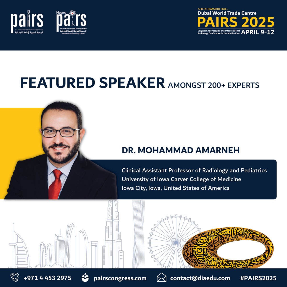 PAIRS (@pairsmedia) on Twitter photo 🌟We are excited to welcome Dr. Mohammad Amarneh, to #PAIRS2025!
<a href="/DrAmarneh/">Mohammad Amarneh</a> <a href="/marabi2004/">Mohammad Arabi</a> <a href="/ahmed_kamel_ir/">Ahmed Kamel MD, PhD, FSIR</a> <a href="/mo_hamady/">Mo Hamady</a> <a href="/sqanadli/">Salah D. Qanadli, MD, PhD, FCIRSE</a> <a href="/saherssabri/">Saher Sabri</a> <a href="/ClinicsEra/">KARIM ABD EL TAWAB</a> <a href="/RefaatSalman/">Refaat Salman</a> <a href="/AzzamKhankan/">Azzam Khankan عزام خانكان</a> <a href="/Saad_VIR/">Wael Saad</a> <a href="/dr_aladham/">Dr. Farid Aladham</a> <a href="/nader_sourour/">NADER SOUROUR</a> 🌟We are excited to welcome Dr. Mohammad Amarneh, to #PAIRS2025!
<a href="/DrAmarneh/">Mohammad Amarneh</a> <a href="/marabi2004/">Mohammad Arabi</a> <a href="/ahmed_kamel_ir/">Ahmed Kamel MD, PhD, FSIR</a> <a href="/mo_hamady/">Mo Hamady</a> <a href="/sqanadli/">Salah D. Qanadli, MD, PhD, FCIRSE</a> <a href="/saherssabri/">Saher Sabri</a> <a href="/ClinicsEra/">KARIM ABD EL TAWAB</a> <a href="/RefaatSalman/">Refaat Salman</a> <a href="/AzzamKhankan/">Azzam Khankan عزام خانكان</a> <a href="/Saad_VIR/">Wael Saad</a> <a href="/dr_aladham/">Dr. Farid Aladham</a> <a href="/nader_sourour/">NADER SOUROUR</a>