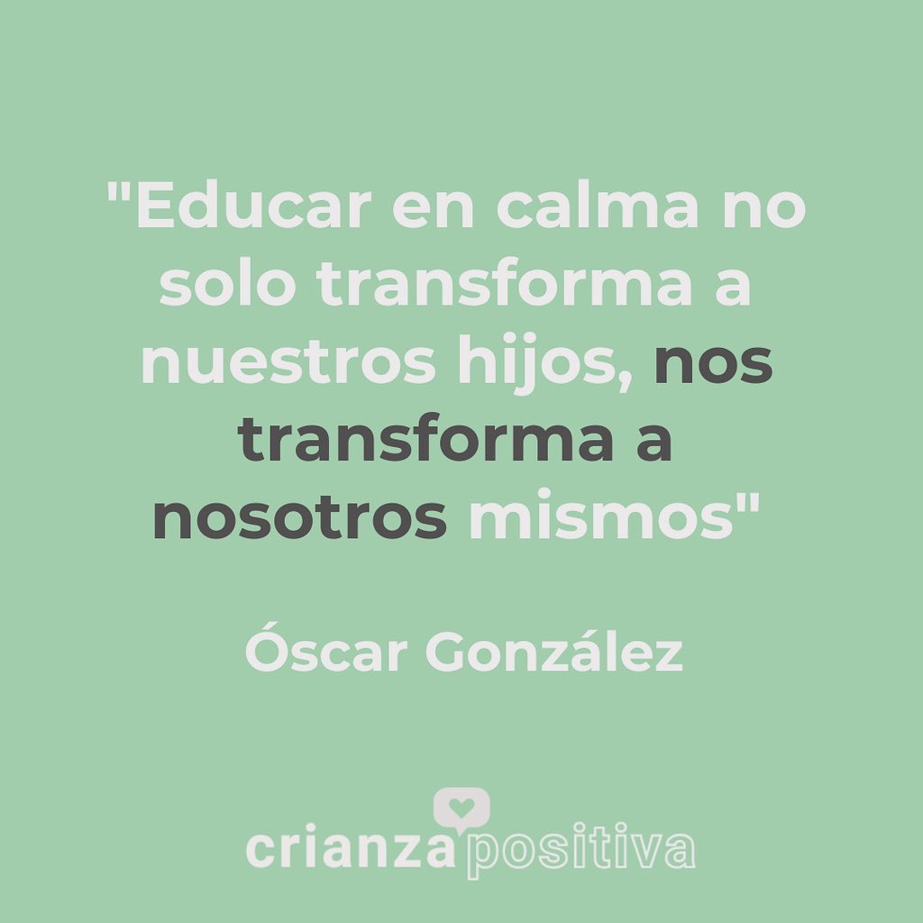 🧘‍♀️ Educar en calma nos transforma 🌟
"Educar en calma no solo transforma a nuestros hijos, nos transforma a nosotros mismos." — Óscar González