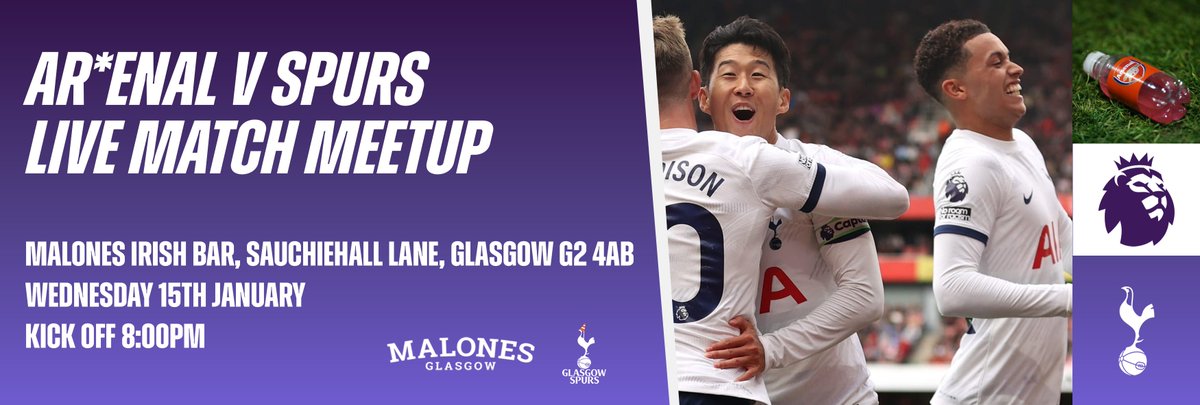 We are back at Malones for the midweek match against them... Tickets here---> tickettailor.com/events/glasgow…