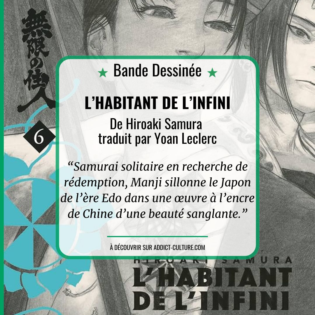 Addict-Culture (@addictcultur) on Twitter photo ❤️ BAM ❤️: Samurai solitaire en recherche de rédemption, Manji sillonne le Japon de l’ère Edo dans une œuvre à l’encre de Chine d’une beauté sanglante : “L’habitant de l’infini” de Hiroaki Samura chez Casterman !
<a href="/CastermanBD/">Casterman BD</a>
📎 addict-culture.com/lhabitant-de-l… ❤️ BAM ❤️: Samurai solitaire en recherche de rédemption, Manji sillonne le Japon de l’ère Edo dans une œuvre à l’encre de Chine d’une beauté sanglante : “L’habitant de l’infini” de Hiroaki Samura chez Casterman !
<a href="/CastermanBD/">Casterman BD</a>
📎 addict-culture.com/lhabitant-de-l…