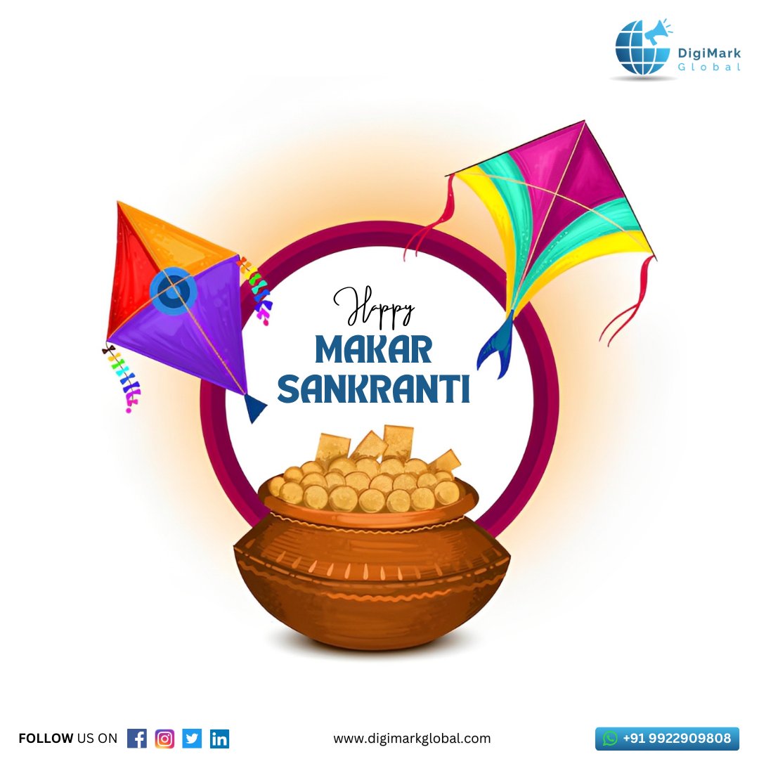 DigimarkGlobal's tweet photo. Wishing you a joyous Makar Sankranti filled with the warmth of the sun, colorful kites, and endless happiness! Happy Makar Sankranti!

#makarsankranti #makarsankranti2025 https://t.co/xXUSzKAKfu