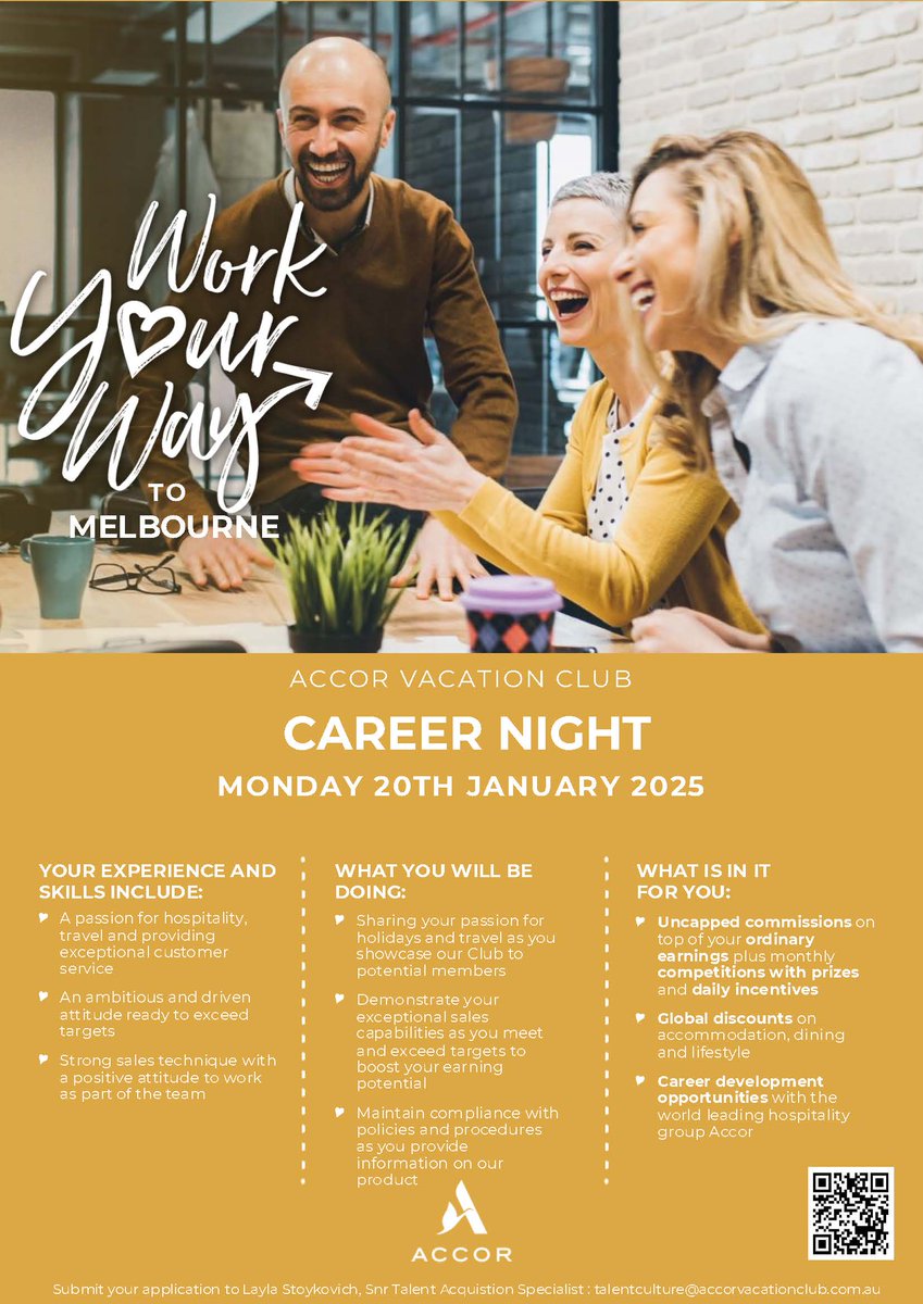 BarryRobinsonWD's tweet photo. Considered a career in sales? Here's your opportunity to explore a rewarding career path with a leader in vacation ownership. Join us in Melbourne next week to find out more.
Date: 20 January 2025
Time: 5.30 pm to 7.30 pm
Location: The Sebel Flinders Lane, Melbourne
#LifeatTNL https://t.co/FNAKxTCB0Y