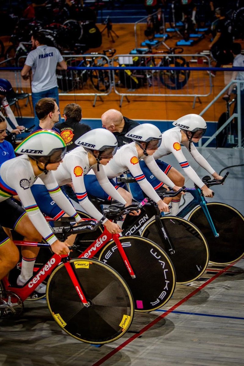 HymersSport's tweet photo. At the Next Generation Track season opener in Apeldoorn, Millie and her GB teammates brought home the gold medal for their country in the Team Pursuit. It was a tough final against the German team who had two European champions in it.
We at Hymers couldn't be more proud! https://t.co/k3LPPXcOQ0