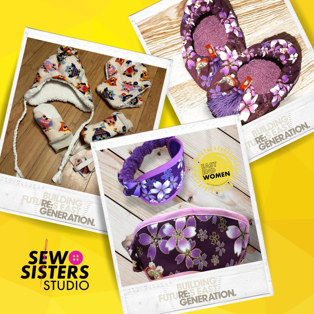 We’ve had some fab gifts made for presents recently, including a slipper &amp; eye mask set, and a fleece hat, gloves &amp; scarf set.

Our new sewing classes start here in Walker later this month — contact <a href="/SewSisters_/">Sew Sisters Studio</a> for more info!

🪡 Sew Sisters is part of our <a href="/eastendwomen/">East End Women</a> project.