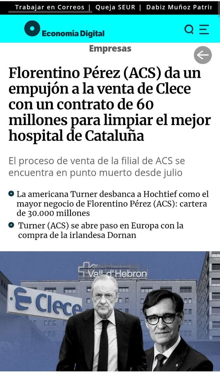 ⛔La Generalitat de Cataluña se ha cubierto de gloria con Florentino Pérez🤦🏻‍♀️. Ha cedido las plantillas de limpieza a ese buitre. Siempre el mismo juego de gigantes adinerados💼 para aplastar a las trabajadoras. Es hora de cambiar sus reglas y empezar a ganar desde abajo⏫.