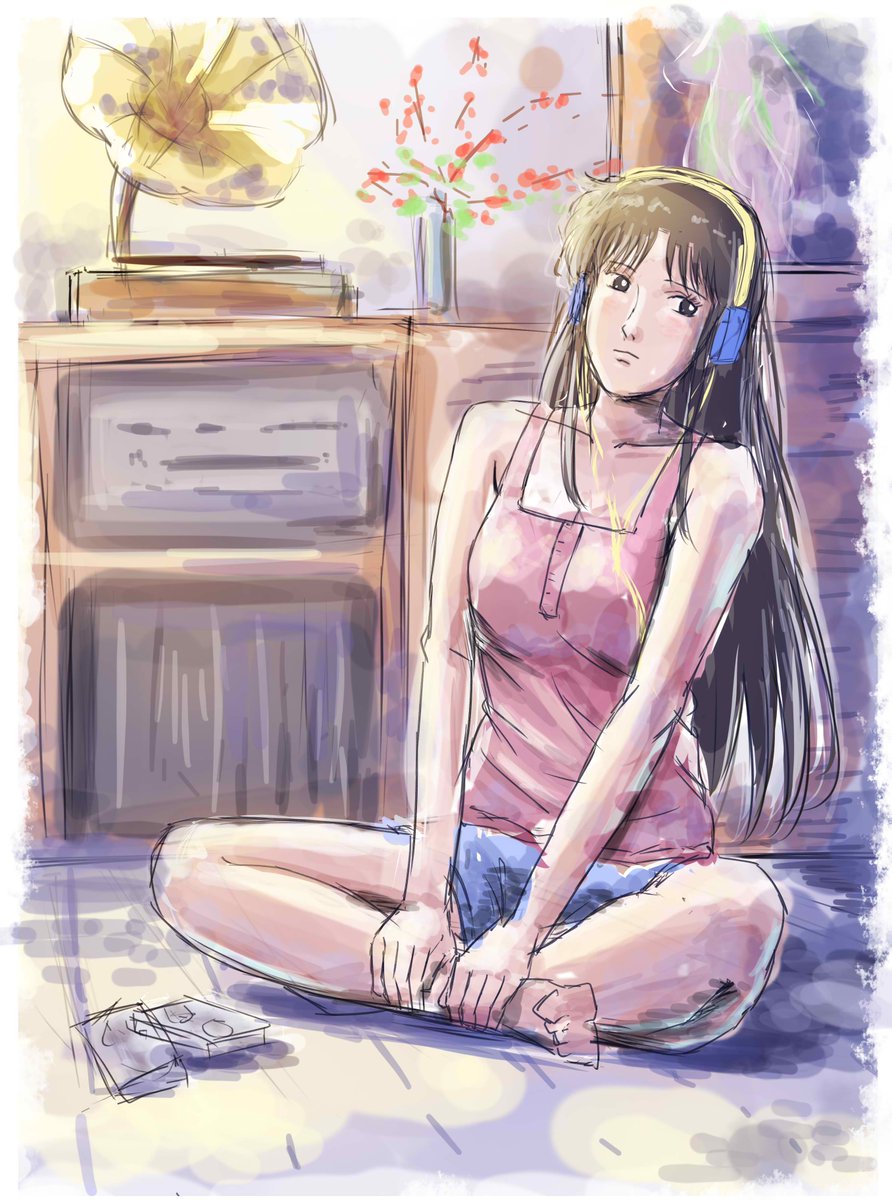 txbbxb's tweet photo. 应该是cat's eye   hitomi https://t.co/JwZ4gi8eFs
