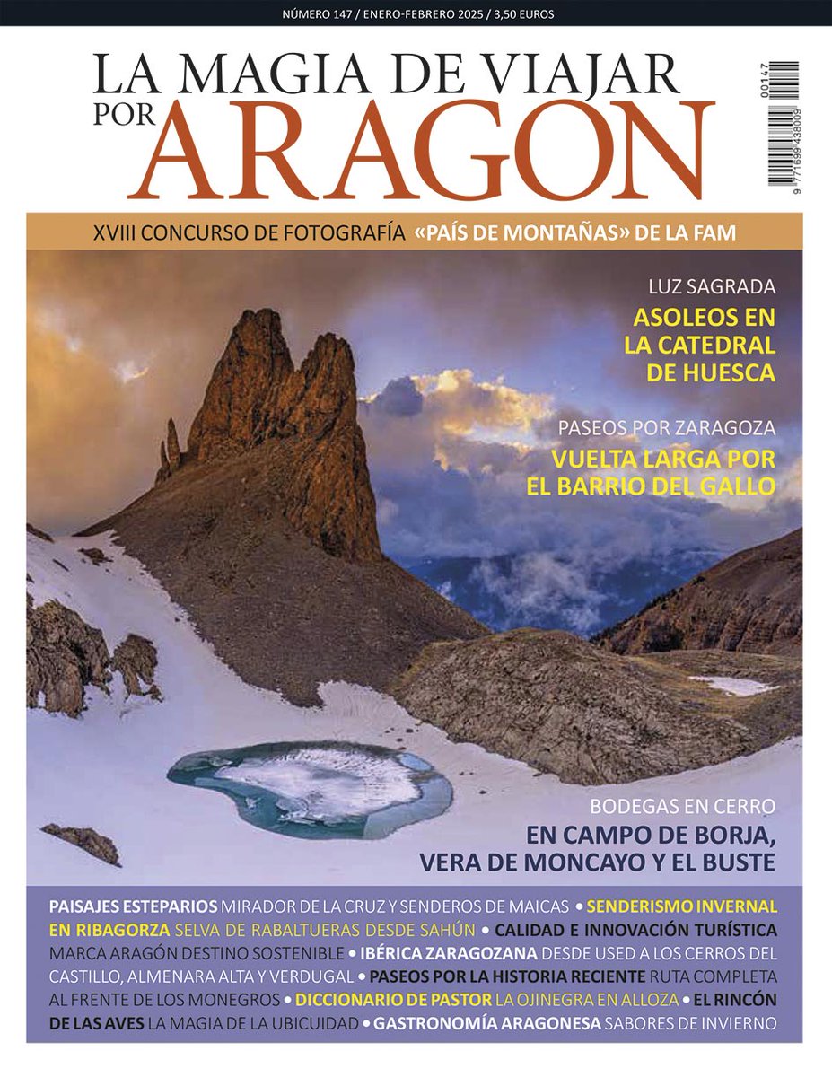 LaMagiadeViajar's tweet photo. En 2025 cumpliremos 20 años y editaremos el nº 150. Portada de enero-febrero, índice y dos temas: Concurso de Fotografía @internetfam y asoleos en la catedral de Huesca @Huescaturismo @TUHUESCA  #fotografiademontaña #luzsagrada #pramespublicaciones #asoleo #luxsacra https://t.co/VQtl0qUPOv