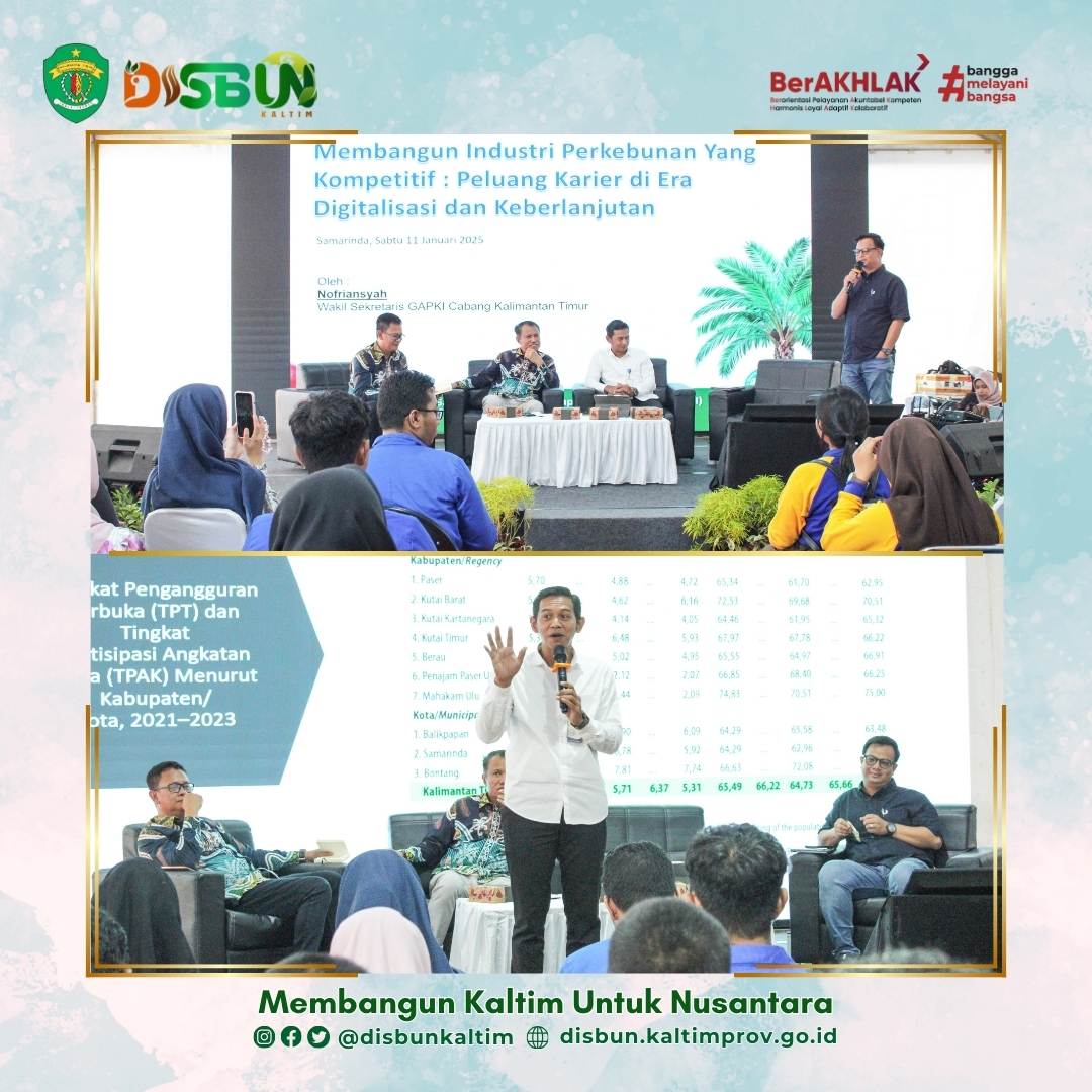 disbunkaltim's tweet photo. Disbun Kaltim Ajak Generasi Muda Kenali Peluang Kerja di Sektor Perkebunan

#disbunkaltim
#pemprovkaltim
#membangunkaltimuntuknusantara https://t.co/HoI6rQvzYH