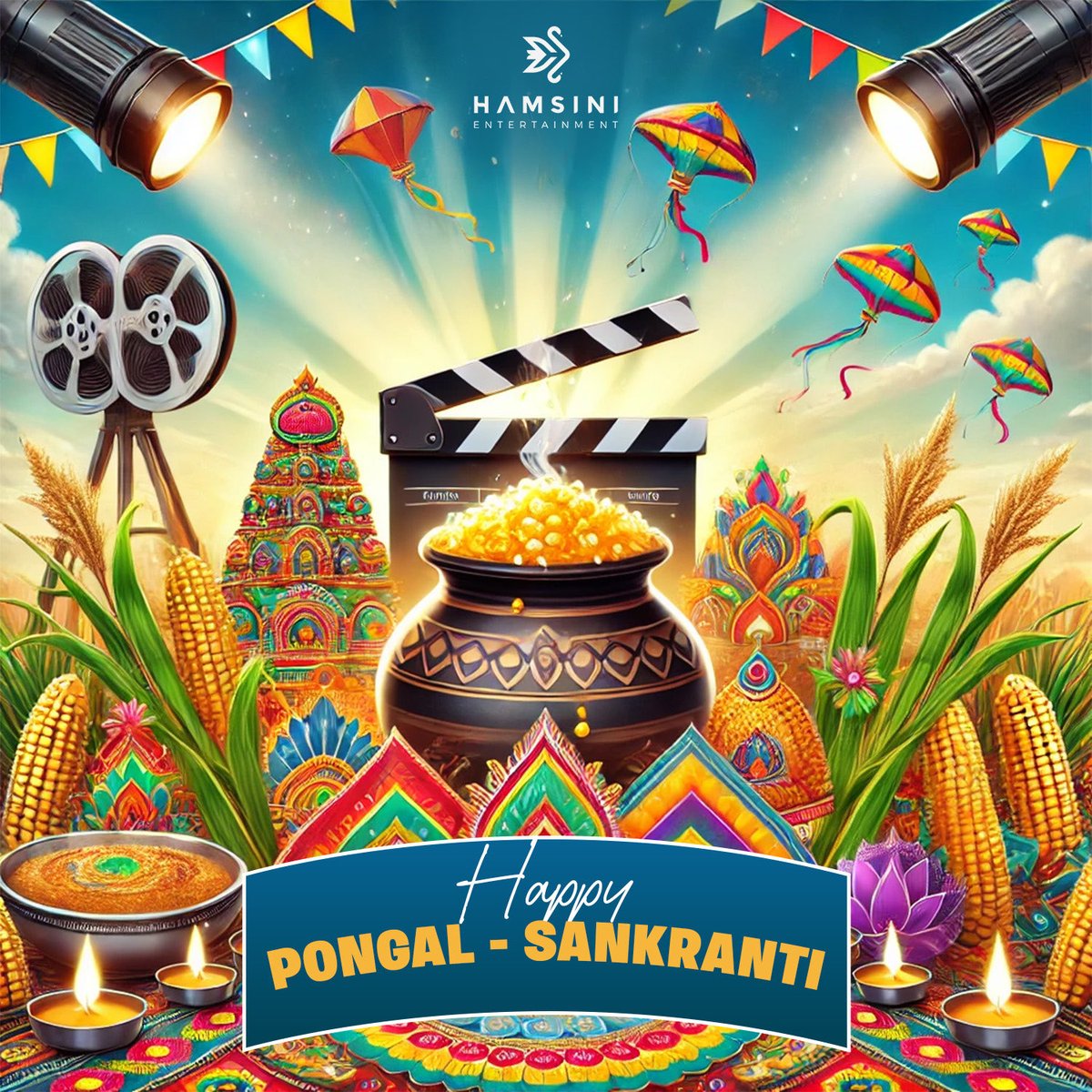 Let the warmth of this auspicious festival fill your life with joy and prosperity 🤗 

Team #HamsiniEntertainment wishes you all a #HappyPongal and #HappySankranti 🎋🌾 

#HappyPongal2025 #HappySankranti2025