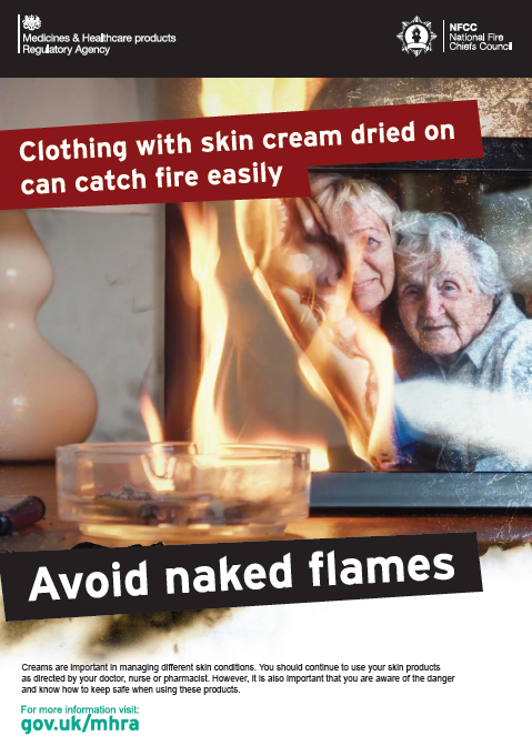 If you regularly use emollients, it’s important not to sit or dry fabrics close to heaters and fireplaces. Fabrics even if washed will have flammable residue on them.
Essential safety info: rb.gy/8fb78
Get the leaflet: rb.gy/exqviq
#StayFireSafe