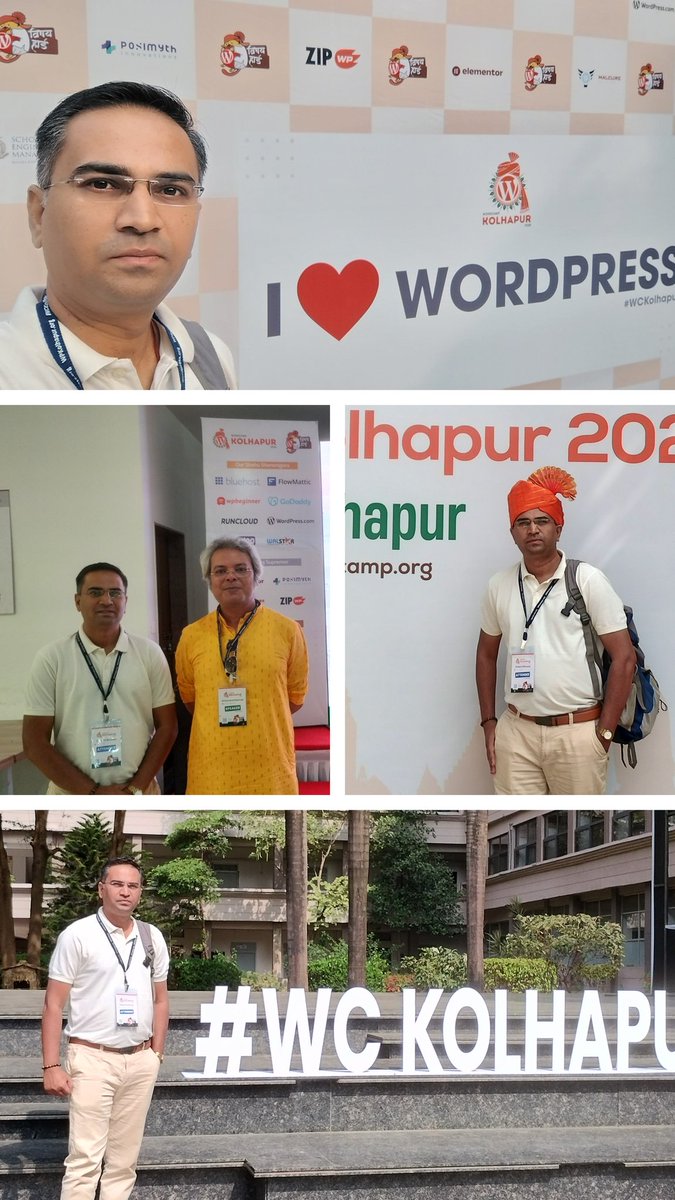 s3630's tweet photo. Met new friends at #WCKolhapur #Wordpress event at DY Patil College Kolhapur. Sunday 12 Jan 2025 was so much fun, knowledge, panel discussion, geeks and Kolhapuri Misal 😋.
 Ton of thanks to all sponsors @WPKolhapur @BluehostIndia @GoDaddy @WooCommerce @MalcureCyberSec https://t.co/KAjyhj2CAt