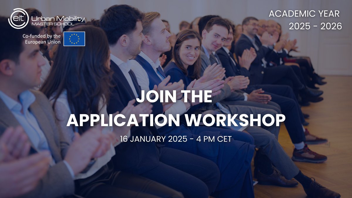MUM_UPC's tweet photo. ♻️ Do you aspire to drive the transformation of urban mobility?

🌍 Join the EIT Urban Mobility Master School application workshop and learn how to make your application to one of these programmes stand out: https://t.co/zQbooIXeFp