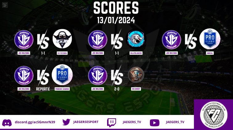 Inazumaa11_club_pro (@enzo_pl08) on Twitter photo « Quand commencer la semaine de bon pied, rime avec 𝓓é𝓽𝓮𝓻𝓶𝓲𝓷é ! « 😌
Nos guerriers continuent leur chemin dans divers compétitions pour acquérir de nombreux podiums ! 👌
🆚 <a href="/GXAZZURA/">Gx Azzura ⚽️</a> 🤝🏻
🆚 ROJI BLANCOS 🤝🏻
🆚 <a href="/elevendogs948/">Eleven Dogs</a> ❓
🆚 <a href="/XIGGHOST/">XIG_GHOST</a> ✅
ENSEMBLE ! 🔥 « Quand commencer la semaine de bon pied, rime avec 𝓓é𝓽𝓮𝓻𝓶𝓲𝓷é ! « 😌
Nos guerriers continuent leur chemin dans divers compétitions pour acquérir de nombreux podiums ! 👌
🆚 <a href="/GXAZZURA/">Gx Azzura ⚽️</a> 🤝🏻
🆚 ROJI BLANCOS 🤝🏻
🆚 <a href="/elevendogs948/">Eleven Dogs</a> ❓
🆚 <a href="/XIGGHOST/">XIG_GHOST</a> ✅
ENSEMBLE ! 🔥