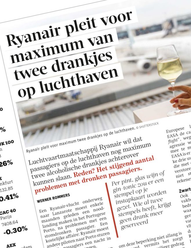 Is Ryanair echt bezig met het terugdringen van agressie tegenover personeel of met eigen inkomsten? Zouden het hetzelfde zeggen en bepleiten aan boord? 🤔 #ryanair #airlines <a href="/gva/">Gazet van Antwerpen</a> <a href="/BelgaNewsAgency/">Belga News Agency</a>