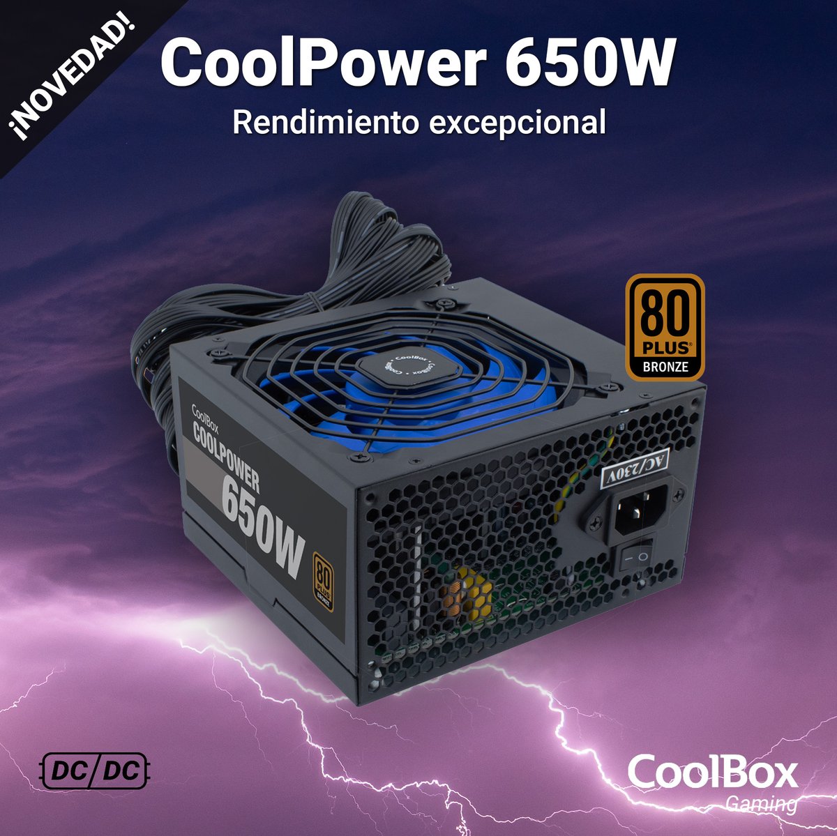 CoolBox_es's tweet image. Las nuevas fuentes de alimentación CoolPower 650W y CoolPower 750W te garantizan un rendimiento sin límites para las necesidades de tu equipo gamer.

Cuentan con certificado 80 Plus Bronze.

Más información 👉 coolbox.es/categoria-prod…

#FuentedeAlimentación #80plusbronze #pcgaming