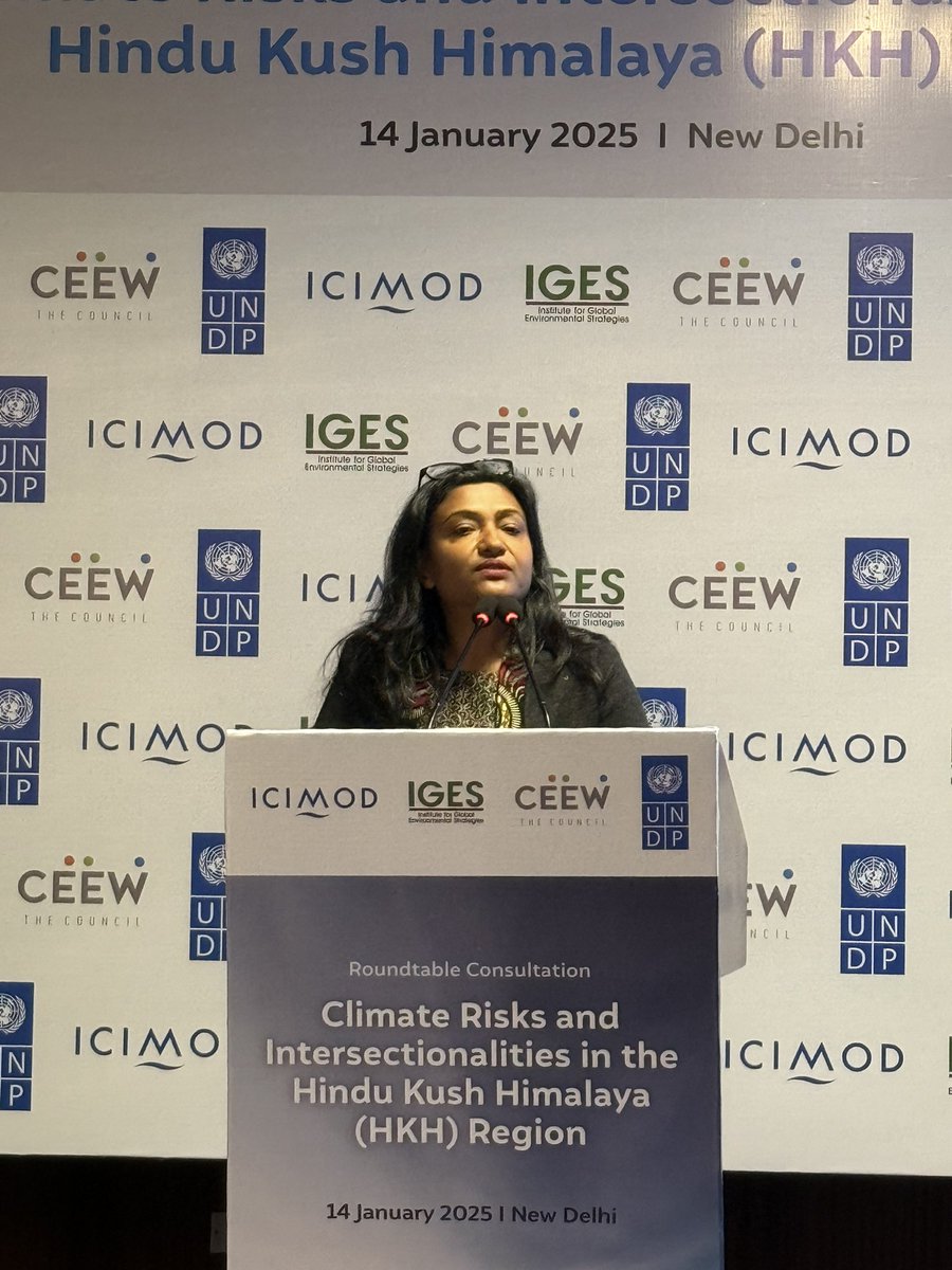 Bhasker1's tweet photo. Happening now: Roundtable consultation on climate risks and intersectionalities in the HKH region being held in Delhi today with the experts on climate related risk and vulnerabilities. #climatesecurity @UNDPasiapac @icimod @IGES_EN @CEEWIndia @TomoSeriUNDP @CatherineWong01 https://t.co/x6VehyN0zi