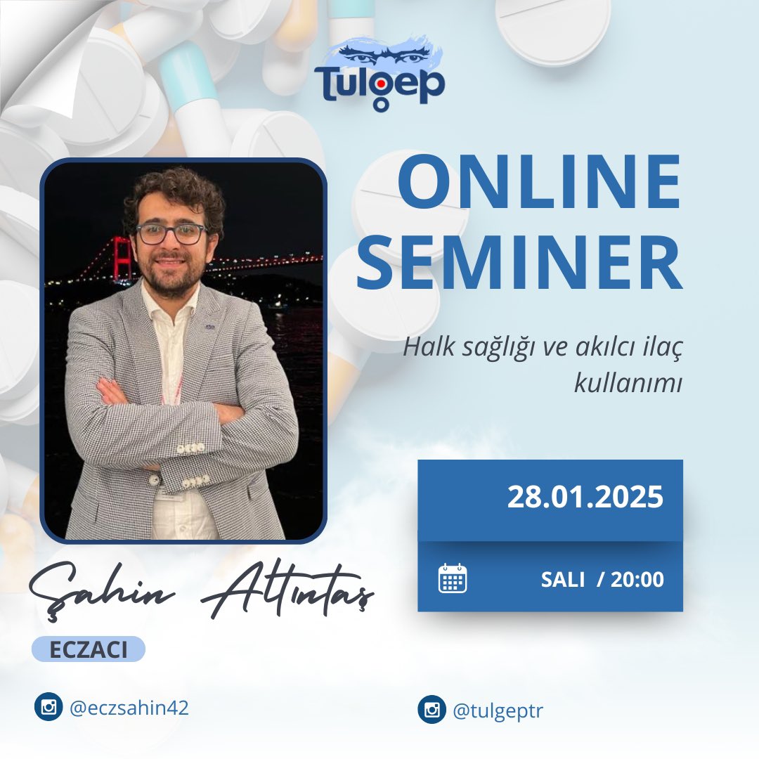 tulgeptr's tweet photo. 2025’in ilk seminerinde Sn. Ecz. Şahin Altıntaş hocamızı konuk ediyoruz. @eczsahin42 https://t.co/LBBsAsPVfq