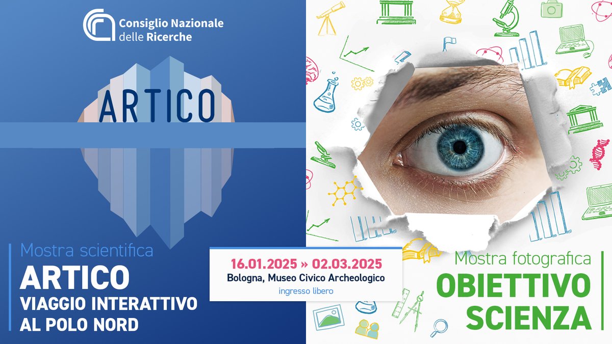 CNR Consiglio Nazionale delle Ricerche (@cnrsocial_) on Twitter photo 📌#savethedate 🗓️#16gennaio alle 15.00
a #Bologna l'inaugurazione delle mostre
❄️#Artico. Viaggio interattivo al Polo Nord
📸#ObiettivoScienza
Scopri tutto su evento e mostre al link
cnr.it/it/evento/19626
<a href="/MC_Carro/">MariaChiara Carrozza</a> <a href="/colla_vincenzo/">Vincenzo Colla</a> <a href="/RegioneER/">Regione Emilia-Romagna</a> <a href="/matteolepore/">Matteo Lepore</a> <a href="/comunebologna/">Comune di Bologna</a> 📌#savethedate 🗓️#16gennaio alle 15.00
a #Bologna l'inaugurazione delle mostre
❄️#Artico. Viaggio interattivo al Polo Nord
📸#ObiettivoScienza
Scopri tutto su evento e mostre al link
cnr.it/it/evento/19626
<a href="/MC_Carro/">MariaChiara Carrozza</a> <a href="/colla_vincenzo/">Vincenzo Colla</a> <a href="/RegioneER/">Regione Emilia-Romagna</a> <a href="/matteolepore/">Matteo Lepore</a> <a href="/comunebologna/">Comune di Bologna</a>