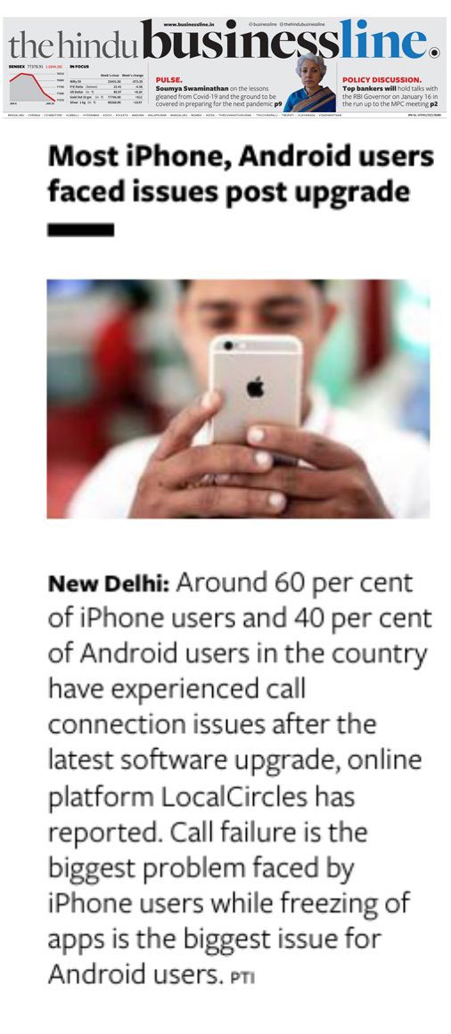 LocalCircles's tweet photo. @sachintaparia @Apple @tim_cook @AshwiniVaishnaw @JoshiPralhad @inidhikhare @IndianStandards @umashankarsingh @chamath @AutismCapital @mister_ade5 @WorkaholicDavid @PeterSweden7 @timjcarden @htsfhickey @MatthewBerman @burkov @soullig https://t.co/3CVhTbfGxq
#ios18 #iphone #apple #callfailed issues
@TejasKumar_ @ivaibhav1111 @vjvegi @0xJaxxx https://t.co/36e7CEI20d