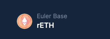 🚀 $rETH is live on Euler on Base: app.euler.finance/?asset=rETH&ch…