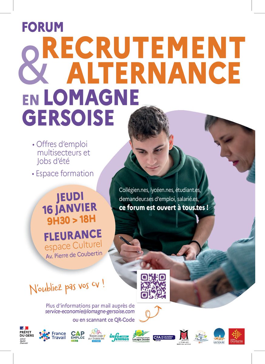 ‼️⚠️ RAPPEL ❗️❗️

📢 A vos CV ! 
L'association ADMR Ténarèze-Lomagne vous attend sur son stand  au Forum Recrutement &amp; Alternance !🙂

📅 de 9h30 à 18h 
🌎Espace Culturel : Avenue Pierre de Coubertin à Fleurance.
<a href="/ADMRun/">ADMR</a> @LeGers32 <a href="/FranceTravail/">France Travail</a> <a href="/VilledeLectoure/">Ville de Lectoure</a>