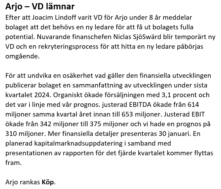 ZeroStrategy365's tweet photo. SEB om #Arjo https://t.co/5gp7yKaDaF
