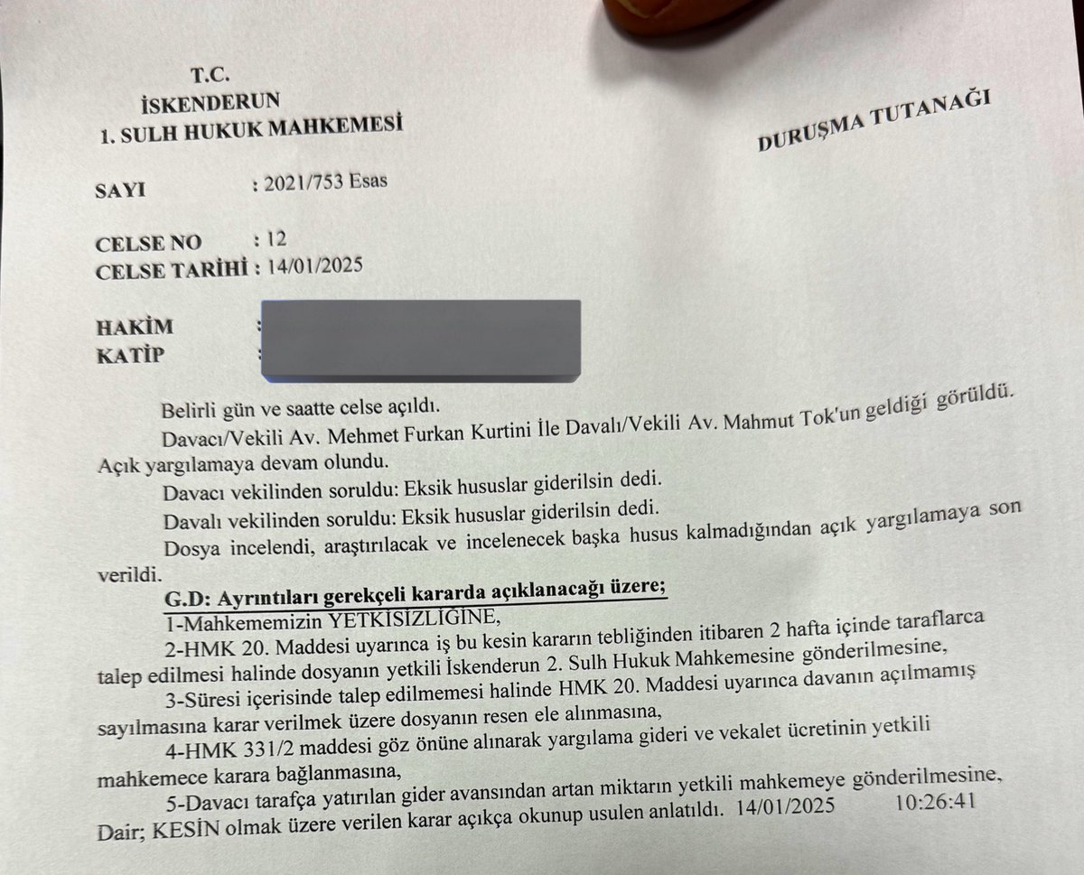 Dava kıymet takdirine itiraz, 12 celse ve 4 yılın sonunda verilen karar yetkisizlik, sonra vatandaş neden bu davalar bu kadar uzun sürüyor diyor böyle yargı düzeni oldukça en küçük dava bile senelerce sürer işte