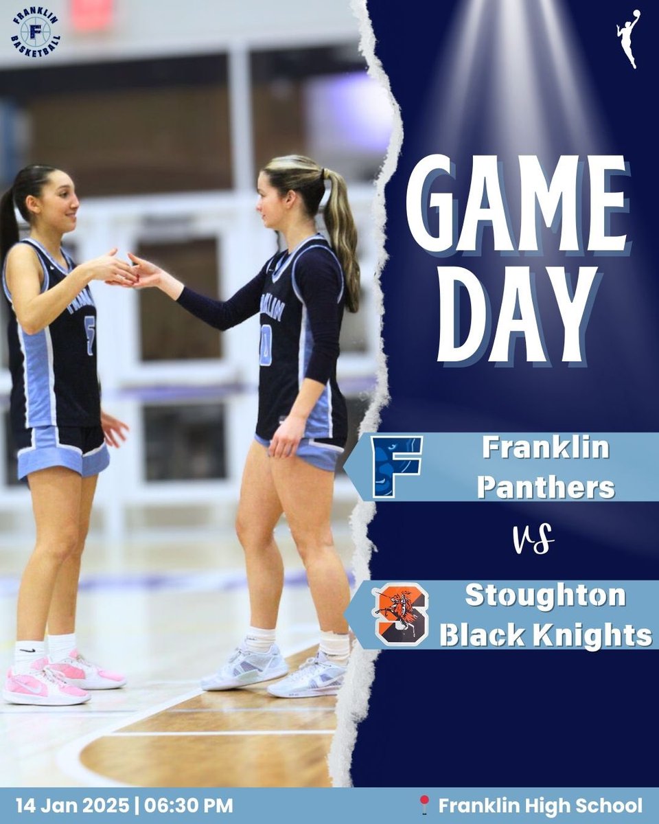 Game Day 🆚 Stoughton at📍FHS Gym

🕔JV: 5:00
🕡 V: 6:30 
🎟 gofan.co/app/school/MA1…
📺 m.youtube.com/@franklinpride…

#hockomock <a href="/MetroWestSports/">Daily News Sports</a> @BostonHeraldHS <a href="/GlobeSchools/">Boston Globe Schools</a> <a href="/milforddaily/">Milford Daily News</a> <a href="/FranklinMatters/">Steve Sherlock</a> <a href="/FHSPantherbook/">Pantherbook</a>