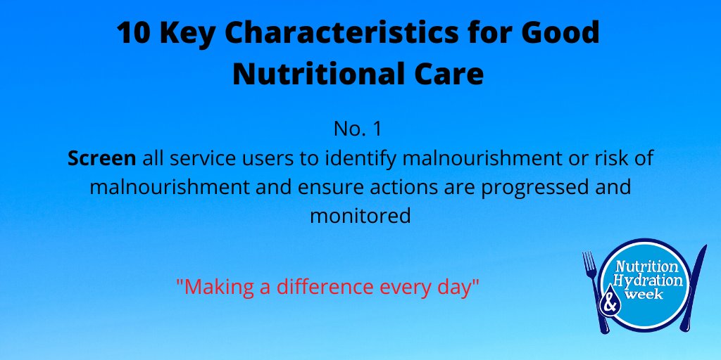 Tip of the Week - Follow our daily posts of each of the 10 Key Characteristics of Good Nutritional Care. 
england.nhs.uk/commissioning/…