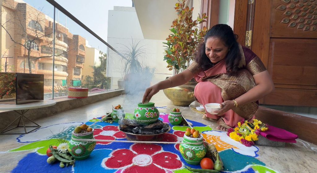 RaoKavitha's tweet photo. Wishing everyone a prosperous and joyous Makar Sankranti! Celebrating the festival of harvest a symbol of hope, prosperity, and colors of life. https://t.co/5bkHMggWqq