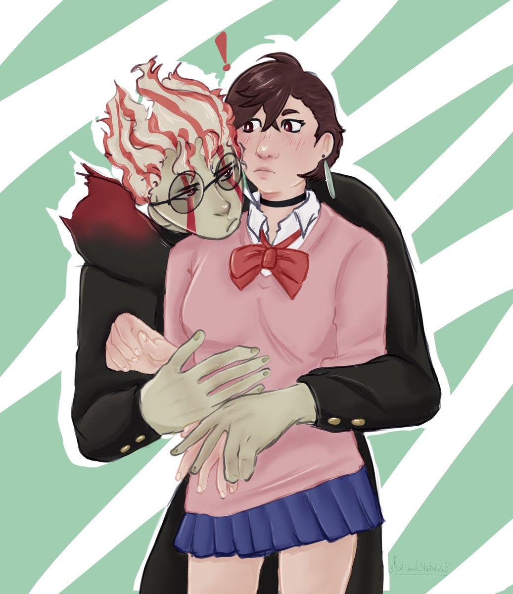 TheRatSnack's tweet photo. Some dandadan sillies^ #Dandadan #fanart https://t.co/U9ZwqPIcGD