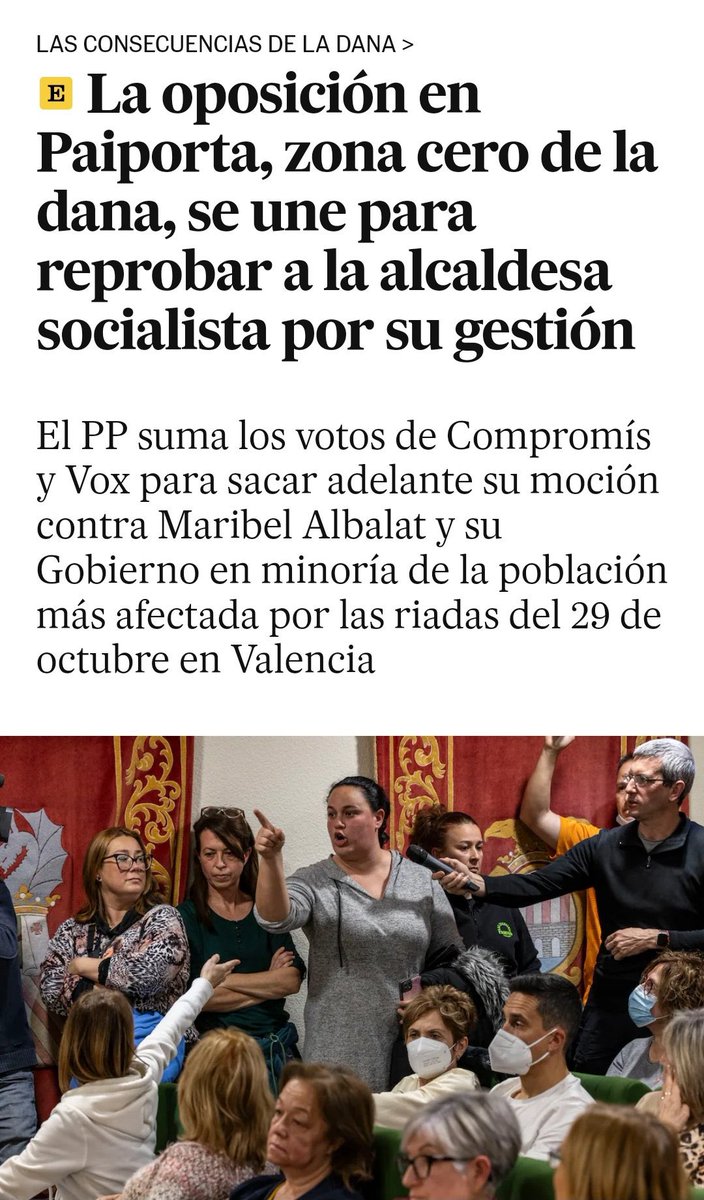 Todo mi apoyo a la alcaldesa de Paiporta <a href="/Maribel_Albalat/">Maribel Albalat/❤️</a> y a todo su equipo. 

Mazón y el PP no tienen límites ni vergüenza. Son los máximos responsables de la catástrofe y se dedican a reprobar a una alcaldesa que, a pesar de las enormes dificultades, la falta de apoyo de la