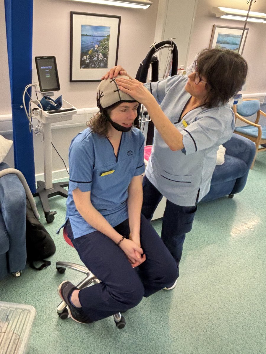 JackFDPaxman's tweet image. Excellent Paxman @scalpcooling training session, at @NHSHighland Lorn &amp;amp; Islands. 

Hands on practice for Jo, Fiona &amp;amp; Ailsa, new to #scalpcooling who saw a real difference in cap fitting after training.

A privilege to hear how Ailsa’s Mum’s hair has regrown after #scalpcooling 🩵